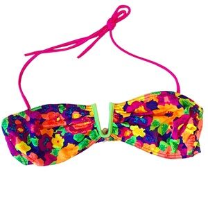 Vintage 90’s Bandeau Halter Bikini Top Size 12